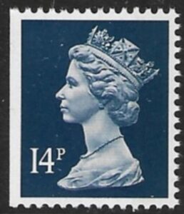 X1051 14p RB deep blue imperf left. ex booklet Walsall U/M (MNH)