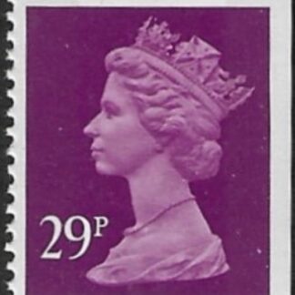 X1054  29p 2B deep mauve  imperf top & right. ex booklet. Walsall U/M (MNH)