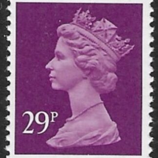 X1055  29p  phos. deep mauve  imperf top. ex booklet.  Walsall U/M (MNH)