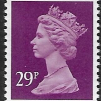 X1055  29p phos.  deep mauve imperf  bottom. ex booklet  Walsall  U/M (MNH)