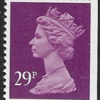 X1055  29p phos  deep mauve imperf bottom & right. ex booklet.  Walsall U/M (MNH)
