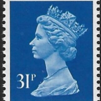 X1056  31p phos ultramarine imperf bottom. ex booklet. Walsall U/M (MNH)