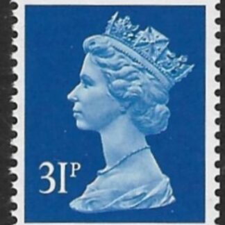 X1056  31p phos.  ultramarine imperf top. ex booklet  Walsall U/M (MNH)