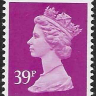 X1058  39p phos.  bright mauve  imperf bottom. ex booklet. Walsall  U/M (MNH)