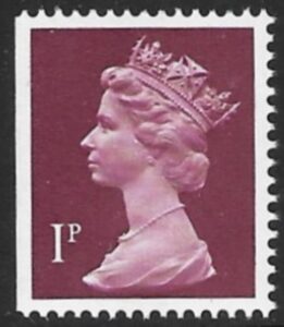X845 1p CB crimson imperf left ex booklet Harrison U/M (MN)