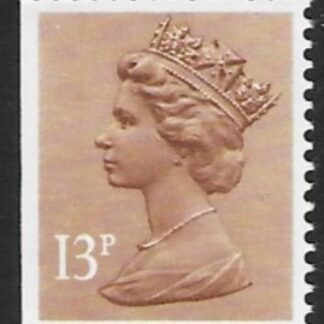 X901ea  13p  LB pale chestnut    imperf left Harrison  U/M (MNH)