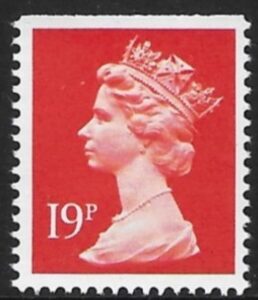 X956  19p   phos. brt orange-red imperf top Harrison  U/M (MNH)