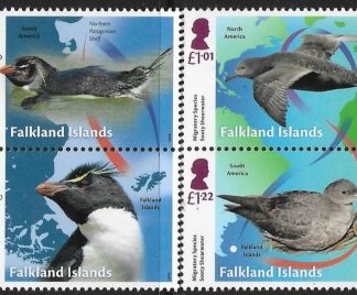 2018 Falkland Islands  SG.1410-3 Migratory Species  set 4 values U/M (MNH)