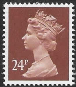 X969  24p  phos. chestnut  Harrison  U/M (MNH)