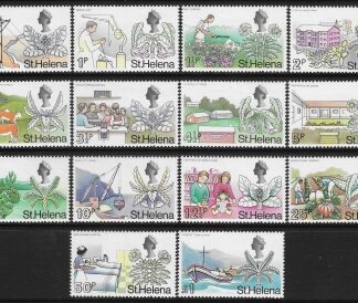 1971 St. Helena SG.261-74 Decimal Currency Definitives Set of 14 Values U/m (MNH)