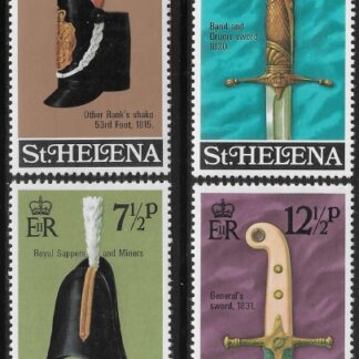 1973 St. Helena SG.291-4 Military Equipment Series 4 Set of 4 Values U/M (MNH)