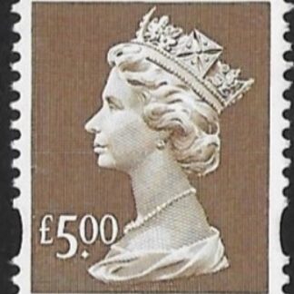 Y1803  £5.00 brown   (Recess printing) DLR  U/M (MNH)