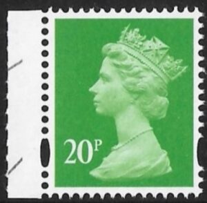 U3075 20p 2B bright green M18L MPIL  DY27 ISP U/M (MNH)