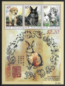 1999 New Zealand MS.2238 popular pets minisheet U/M (MNH)