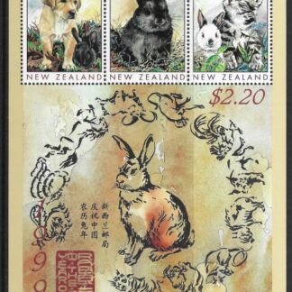 1999 New Zealand MS.2238 popular pets minisheet U/M (MNH)