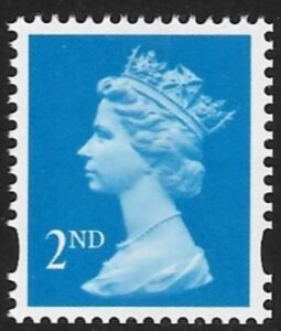 SG.1664  2nd CB bright blue Photo Harrison elliptical perfs  15x14 gummed U/M (MNH)