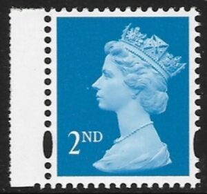 SG.1665  2nd RB bright blue Photo Walsall elliptical perfs  perf 14 gummed DX21 U/M (MNH)