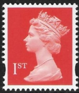 SG.1667 1st 2B  bright orange red Photo DLR   elliptical perf 15x14  gummed U/M (MNH)