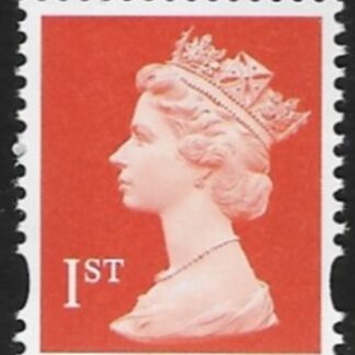 SG.1667 1st 2B  bright orange red Photo Walsall  elliptical perf 15x14  gummed U/M (MNH)