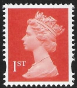 SG.1667a 1st 2B  bright orange red Photo Questa   elliptical perf  perf14  gummed U/M (MNH)