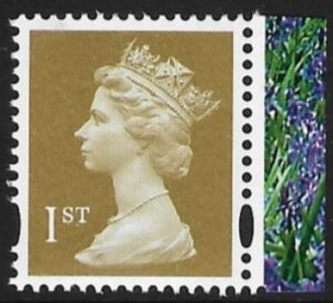 SG.1668  1st 2B Gold Photo ex DX33 Enschedé  blue fluor U/M (MNH)