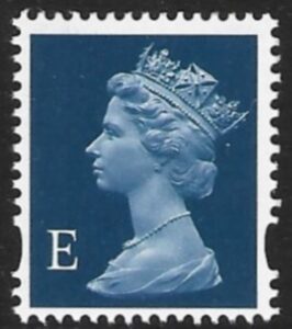 SG.1669 E' 2B deep blue elliptical perfs  DLR  15x14  gummed U/M (MNH)