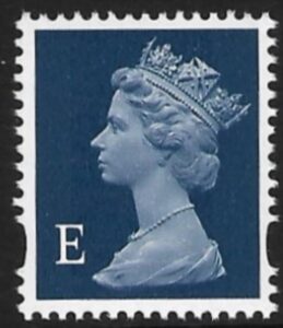 SG.1669 E' 2B deep blue elliptical perfs Walsall 15x14 gummed U/M (MNH)