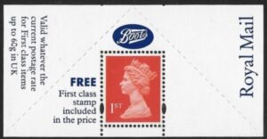 SG.1671 1st 2B orange red Litho Questa  elliptical perfs  15x14 gummed U/M (MNH)