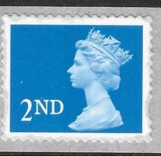 SG.1976  2nd CB bright blue  gravure  Enschedé elliptical perfs 15x14  self adhesive U/M (MNH)