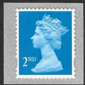 SG.2039  2nd CB bright blue  gravure  Enschedé 'from coil' elliptical perfs 15x14  self adhesive U/M (MNH)