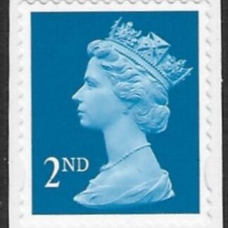 SG.2039  2nd CB bright blue  gravure  Walsall  elliptical perfs 15x14  self adhesive U/M (MNH)
