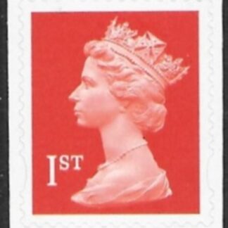 SG.2040 1st 2B orange red gravure  Questa elliptical perf 15x14  self adhesive U/M (MNH)