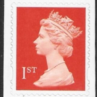 SG.2040 1st 2B orange red gravure  Walsall elliptical perf 15x14  self adhesive U/M (MNH)