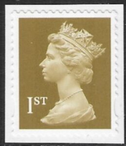 SG.2295 1st Gold 2B gravure Questa elliptical perfs 15x14 self adhesive U/M (MNH)