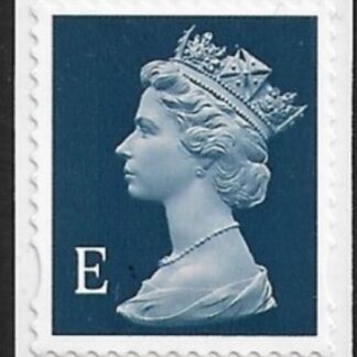 SG.2296  E' 2B  deep blue  gravure Walsall elliptical perfs 15x14 self adhesive U/M (MNH)