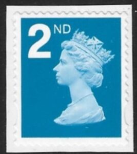 SG.2654 2nd 2B bright blue. self adhesive (pricing in proportion) ex RD1 Walsall. U/M (MNH)
