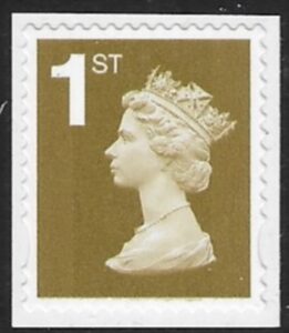 SG.2655 1st 2B gold self adhesive (pricing in proportion) ex booklet Walsall. U/M (MNH)