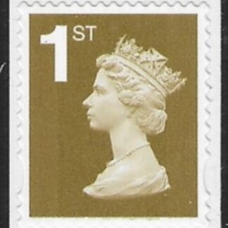 SG.2655 1st 2B gold self adhesive (pricing in proportion) ex booklet Walsall. U/M (MNH)