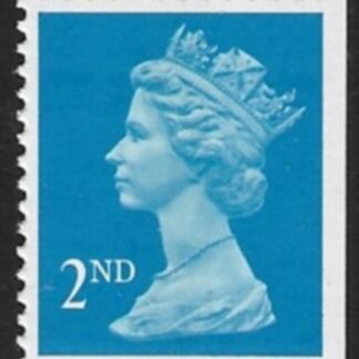 SG.1449 2nd CB  bright blue Imperf bottom & right Litho Walsall perf 14 gummed U/M (MNH)