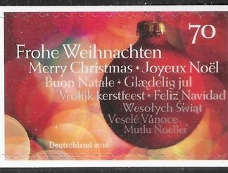 2016  Germany  SG.4088 Christmas 2nd issue. self adhesive ex booklet U/M (MNH)