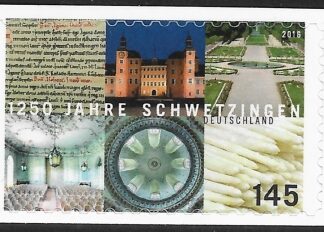 2016  Germany SG.4029a   1250th Anniversary of City of Schwetzingen. self adhesive ex booklet. U/M (MNH)