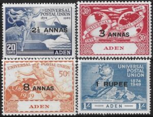 1949 Aden SG.32-5 Universal Postal Union set 4 values U/M (MNH)