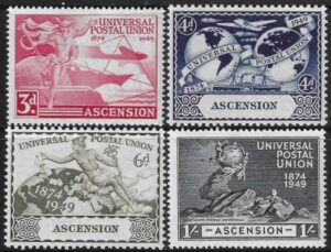 1949 Ascension Island. SG.52-5 Universal Postal Union set 4 values U/M (MNH)