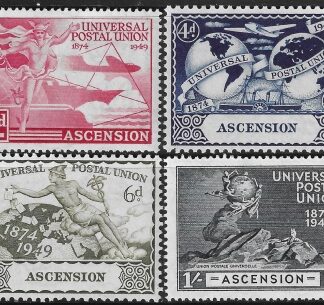 1949 Ascension Island. SG.52-5  Universal Postal Union set 4 values U/M (MNH)