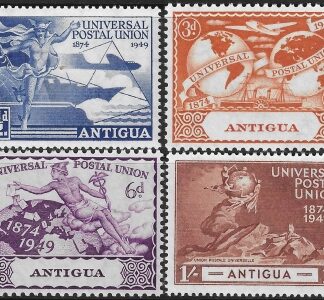 1949 Antigua  SG.114-7  Universal Postal Union set 4 values U/M (MNH)
