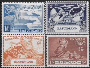 1949 Basutoland SG.38-41 Universal Postal Union set 4 values U/M (MNH)
