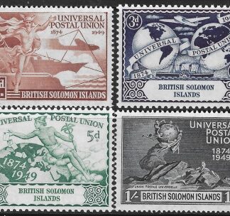 1949 British Solomon Islands SG.77-80  Universal Postal Union set 4 values U/M (MNH)