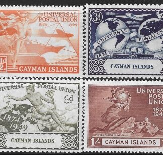 1949 Cayman Islands  SG.131-4  Universal Postal Union  set 4 values U/M (MNH)