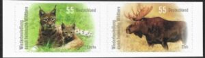 2012  Germany SG.3762-3  Recolonisation of Native Fauna. self adhesive ex booklet U/M (MNH)