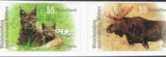 2012  Germany SG.3762-3  Recolonisation of Native Fauna. self adhesive ex booklet U/M (MNH)